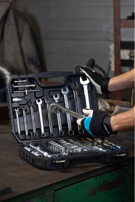 Tool set 85 elements, CrV, ratchets 72T CrMo, Hoegert Technik EAN (GTIN) 5901867180803