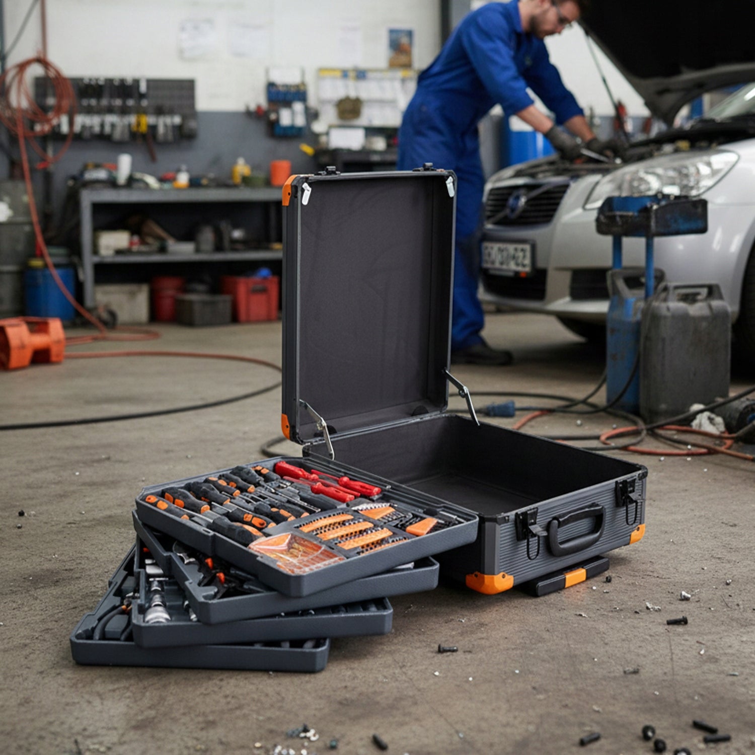 Tool set Bigstren 1000 el suitcase aluminium keys caps bits XXL Manufacturer code 26510