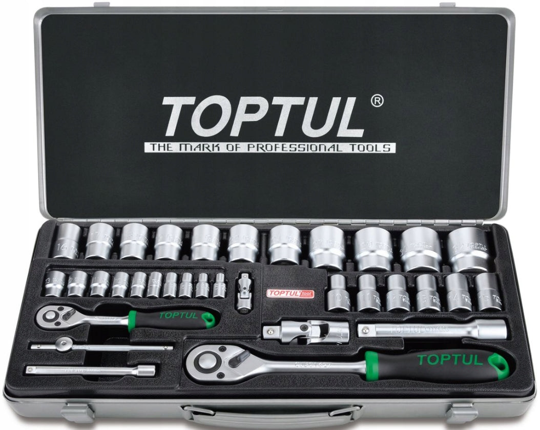 Tool set TOPTUL 1/4" 1/2" 34 pieces