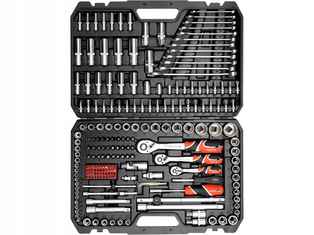 Tool set YATO YT-38841 1/4'' 3/8'' 1/2'' Bits Sockets Keys 216 pcs Manufacturer code YT-38841