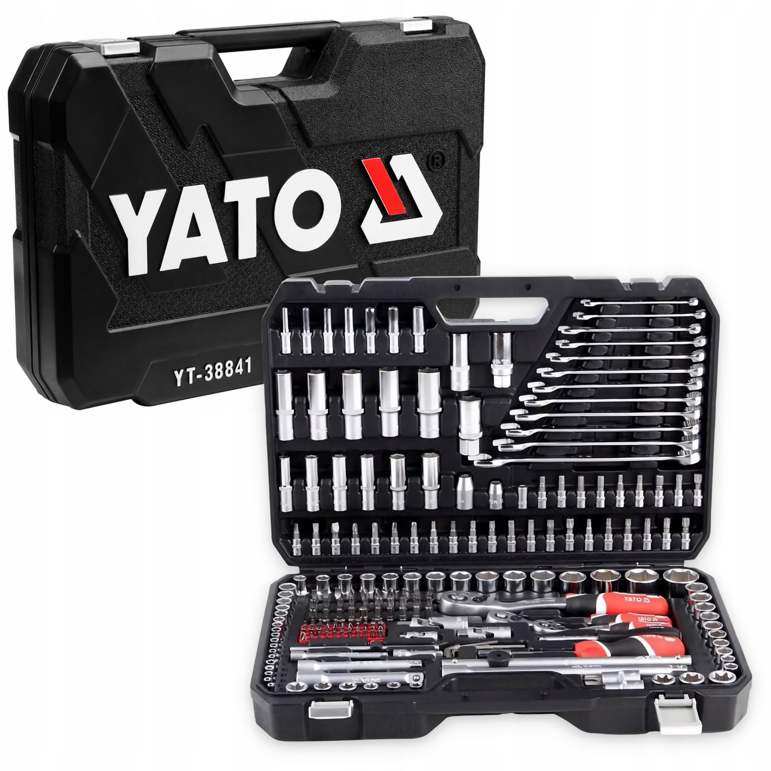 Tool set YATO YT-38841 1/4'' 3/8'' 1/2'' Bits Sockets Keys 216 pcs Packaging status original