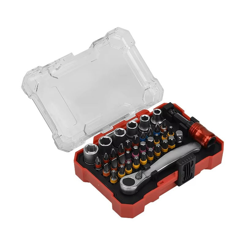 Tool set, ratchet socket bits 1/4" screwdriver bits 38 el. Packaging status original
