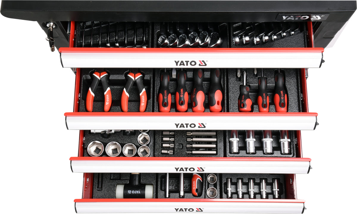 Tool trolley Yato YT-5530 177el. Product weight with unit packaging 77 kg
