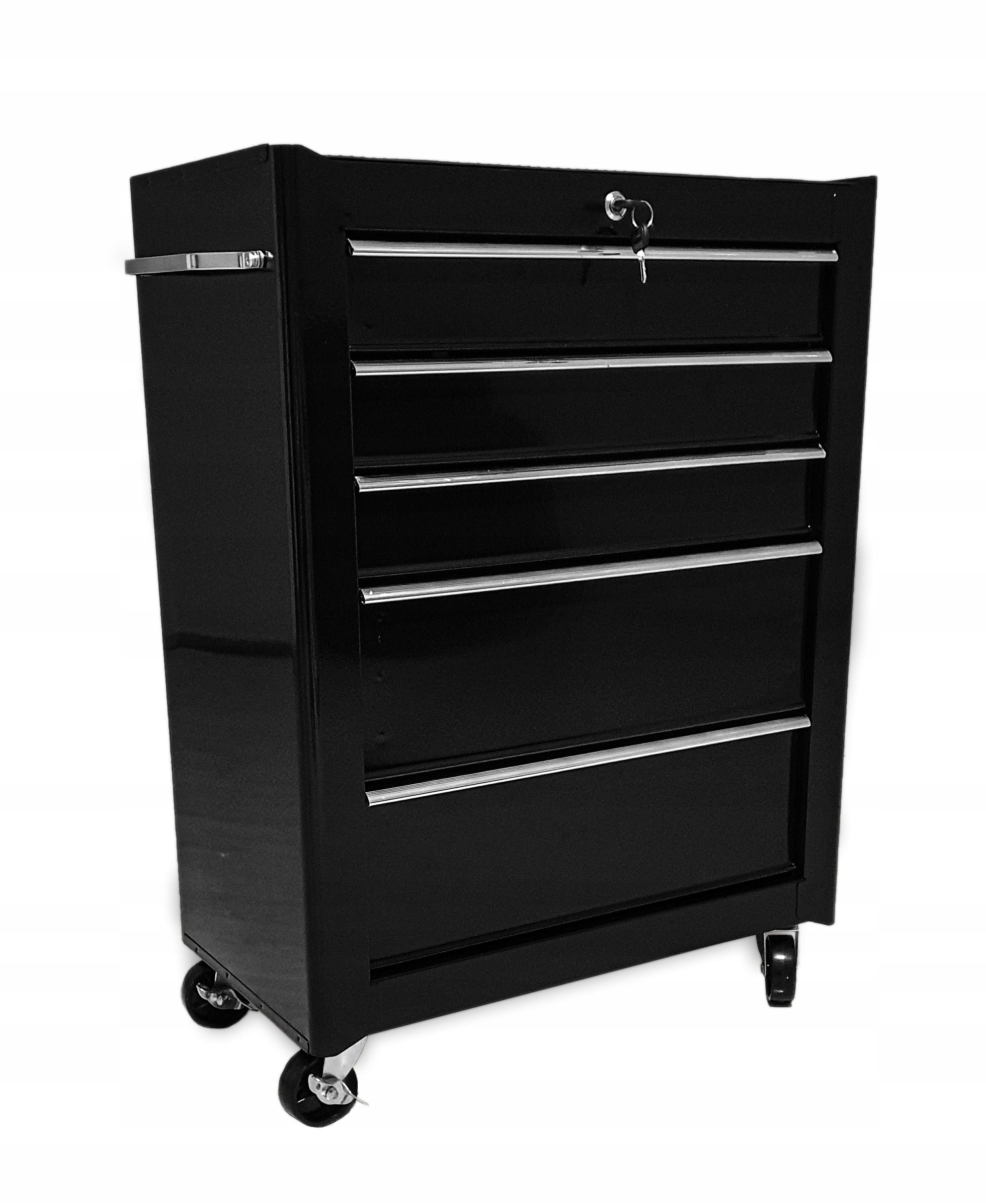 Tool trolley workshop cabinet 5 drawers raised chest of drawers black Brand no brand