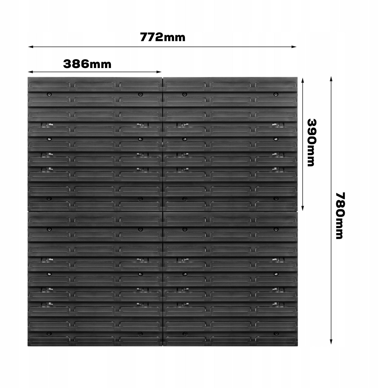 Tool workshop board 772 x 780 mm walls Kind pegboard