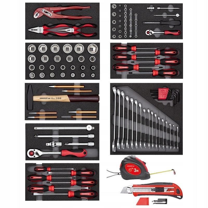 Toolkit in foam modules CT 119 parts GEDORE RED R21010001