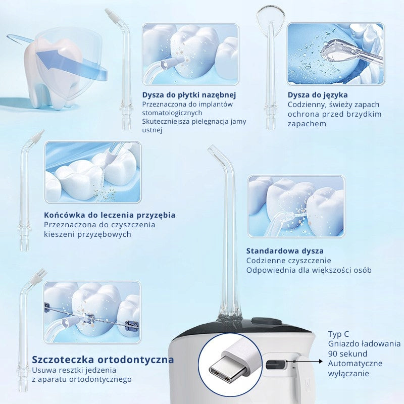 Tooth Irrigator 5 Modes + 5 Nozzles - Professional, Wireless, and Powerful Brand no brand