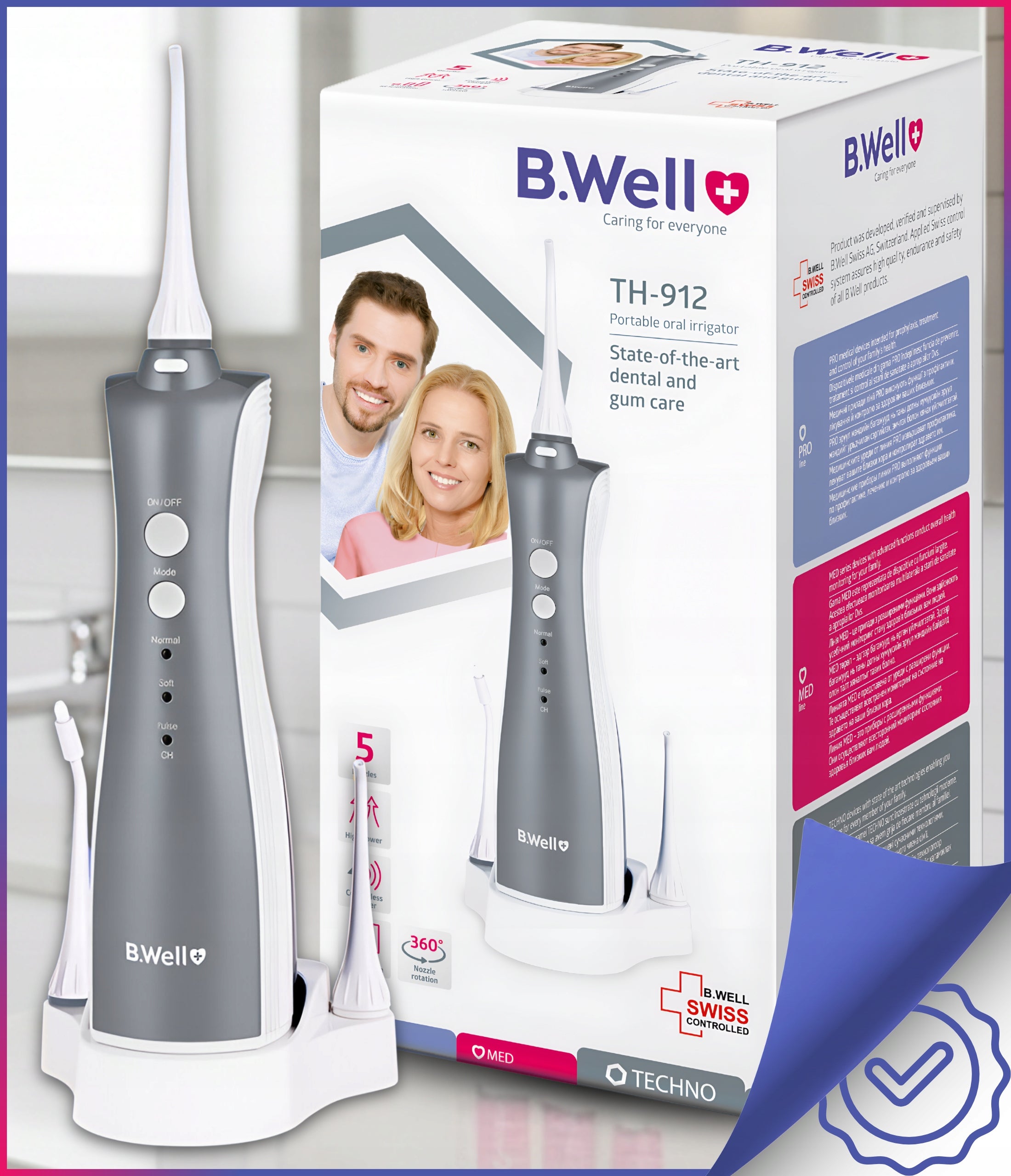 Tooth Irrigator Wireless Dental Professional + Freebie 5 Nozzles EAN (GTIN) 7640156397499