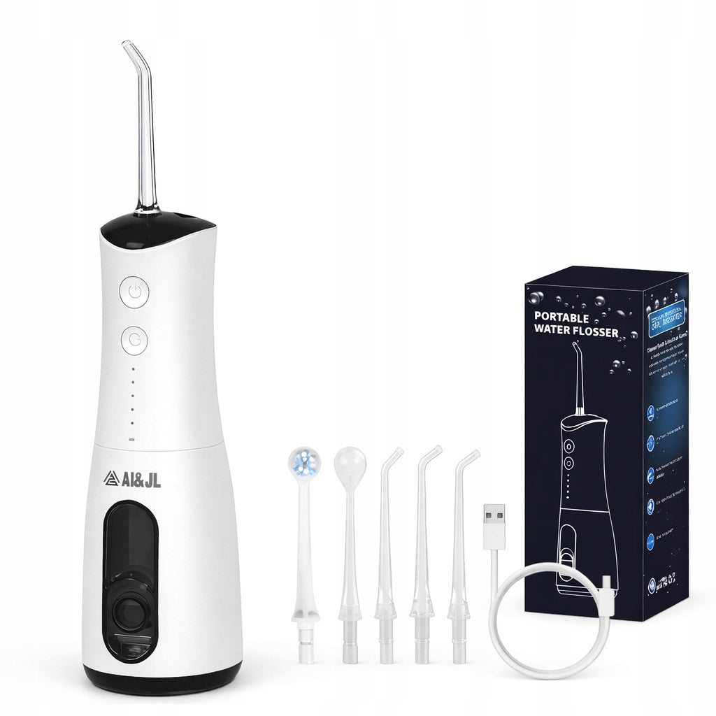 Tooth irrigator AI&JL wireless USB-C IPX7 5 tips 300ml Packaging status original