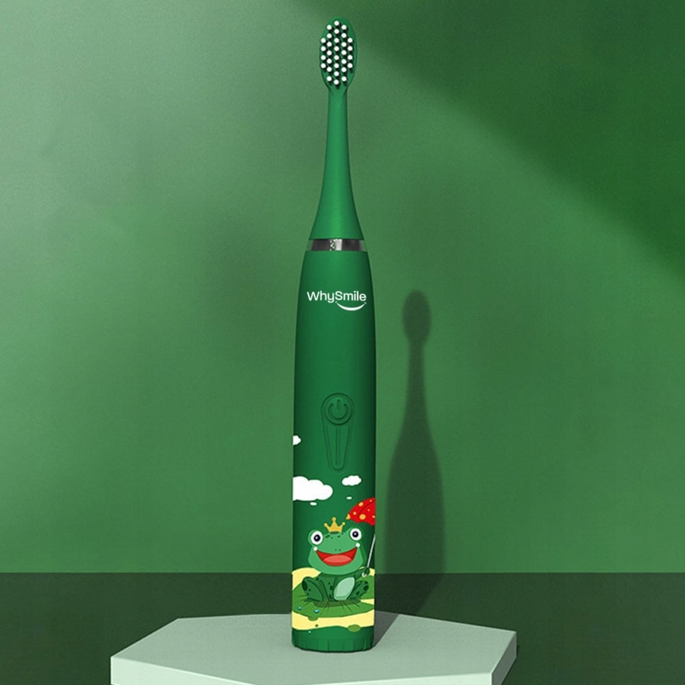 Toothbrush Electric Sonic For Children 6 Tips Frog USB C Brand no brand