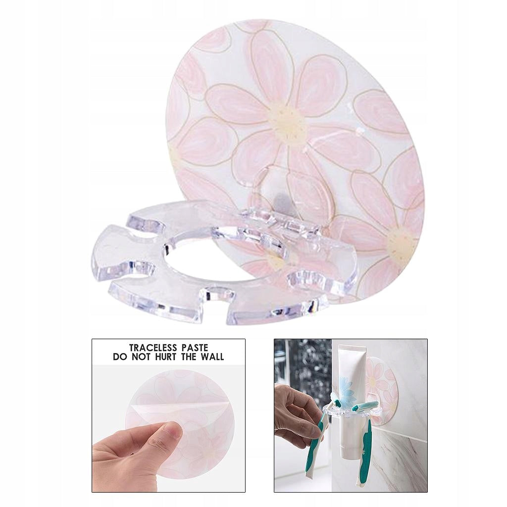 Toothbrush Holder, Wall Mounted for Bathroom Shower, Wall Four Slot flower Model uchwyt na szczoteczkę do zębów uchwyt na pastę do