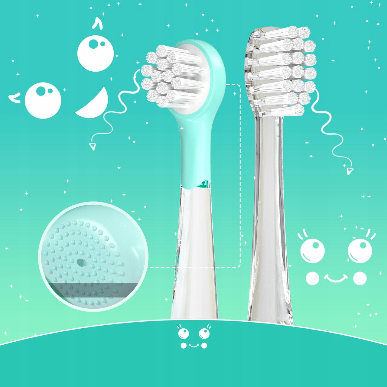 Toothbrush Seago sonic cordless for children 8 tips Brand Seago