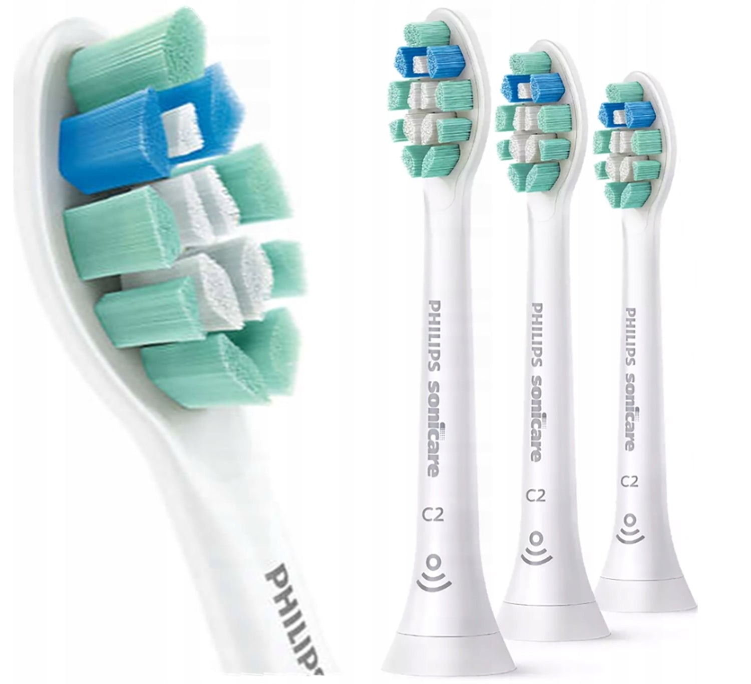 Toothbrush tips Philips Sonicare C2 Optimal Plaque Defence 4 pieces Manufacturer code HX9024/10