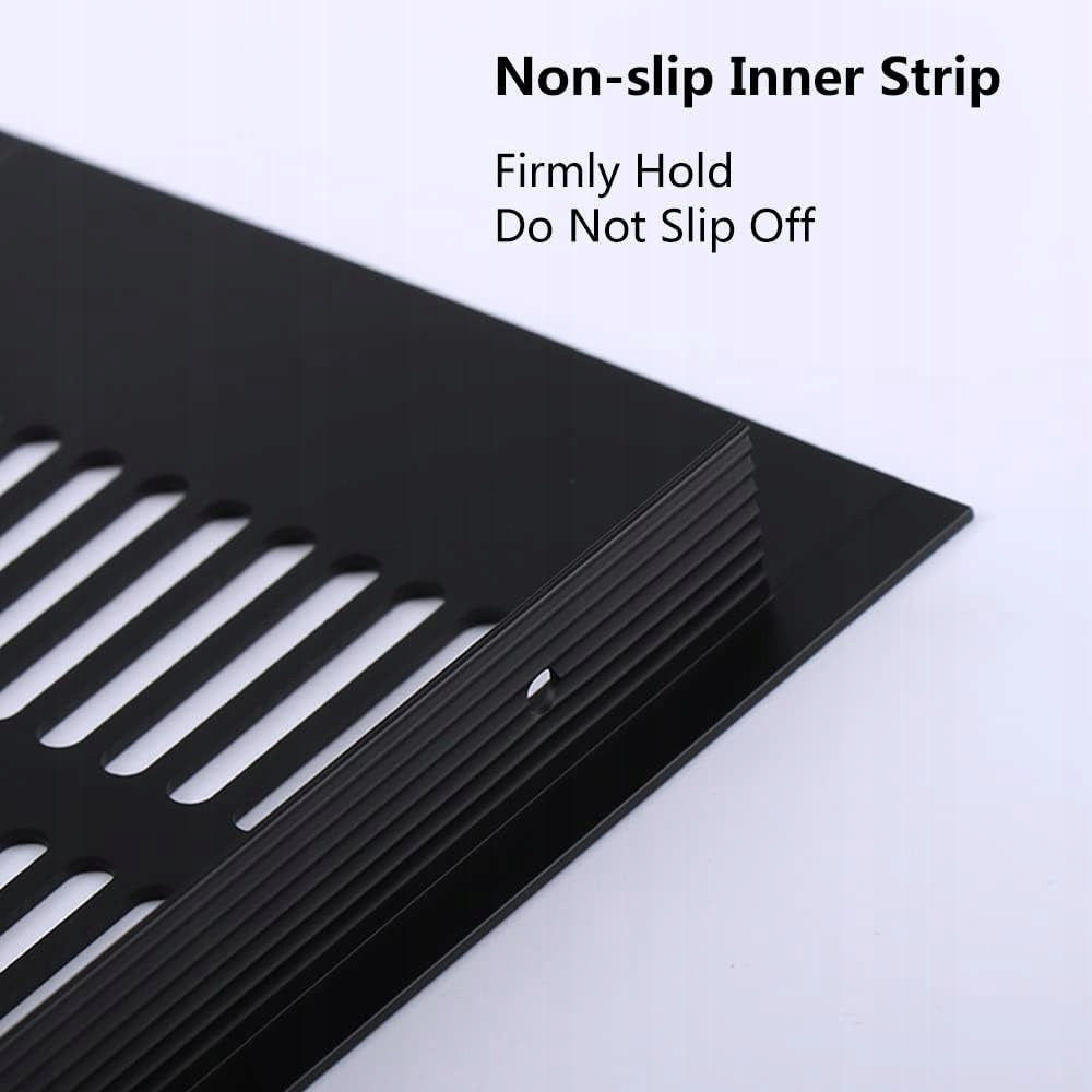 TopHomer Ventilation grille 80 mm x 300 mm black aluminium 2 pieces Manufacturer code Bez marki