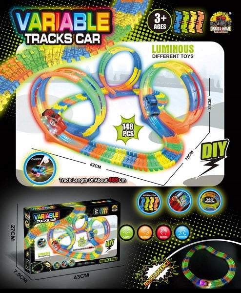 Lenktynių trasa šviečianti trasoje, 148 d.