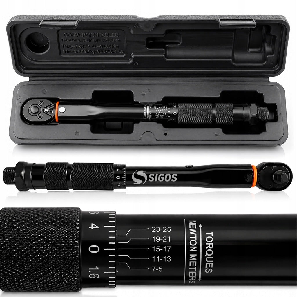 Torque Wrench 1/4 5-25 Nm Rattle For Motorcycle Car Bike