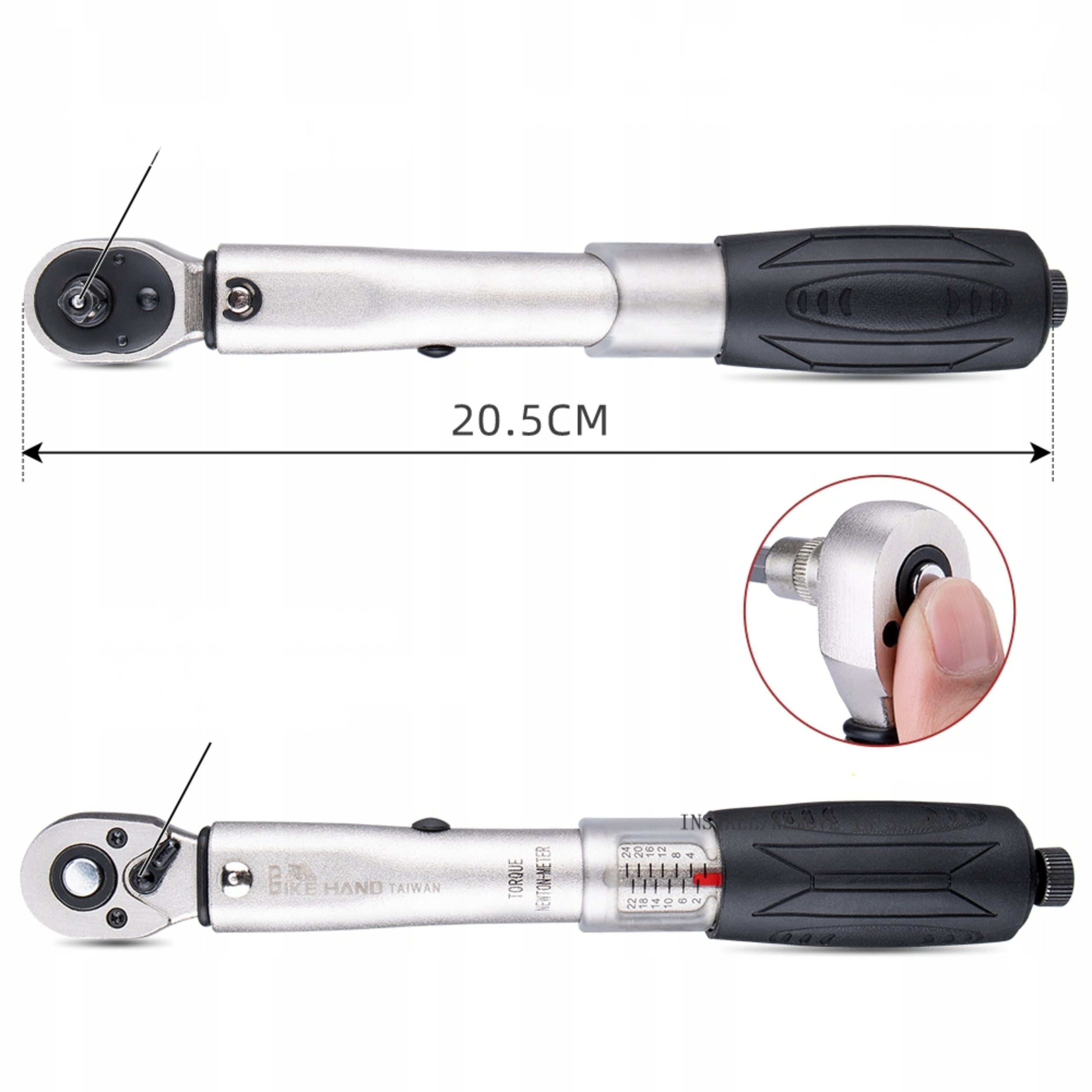 Torque Wrench 2-24NM BIKE HAND YC-617-2S Carrying Case Caps Included EAN (GTIN) 5905527702114