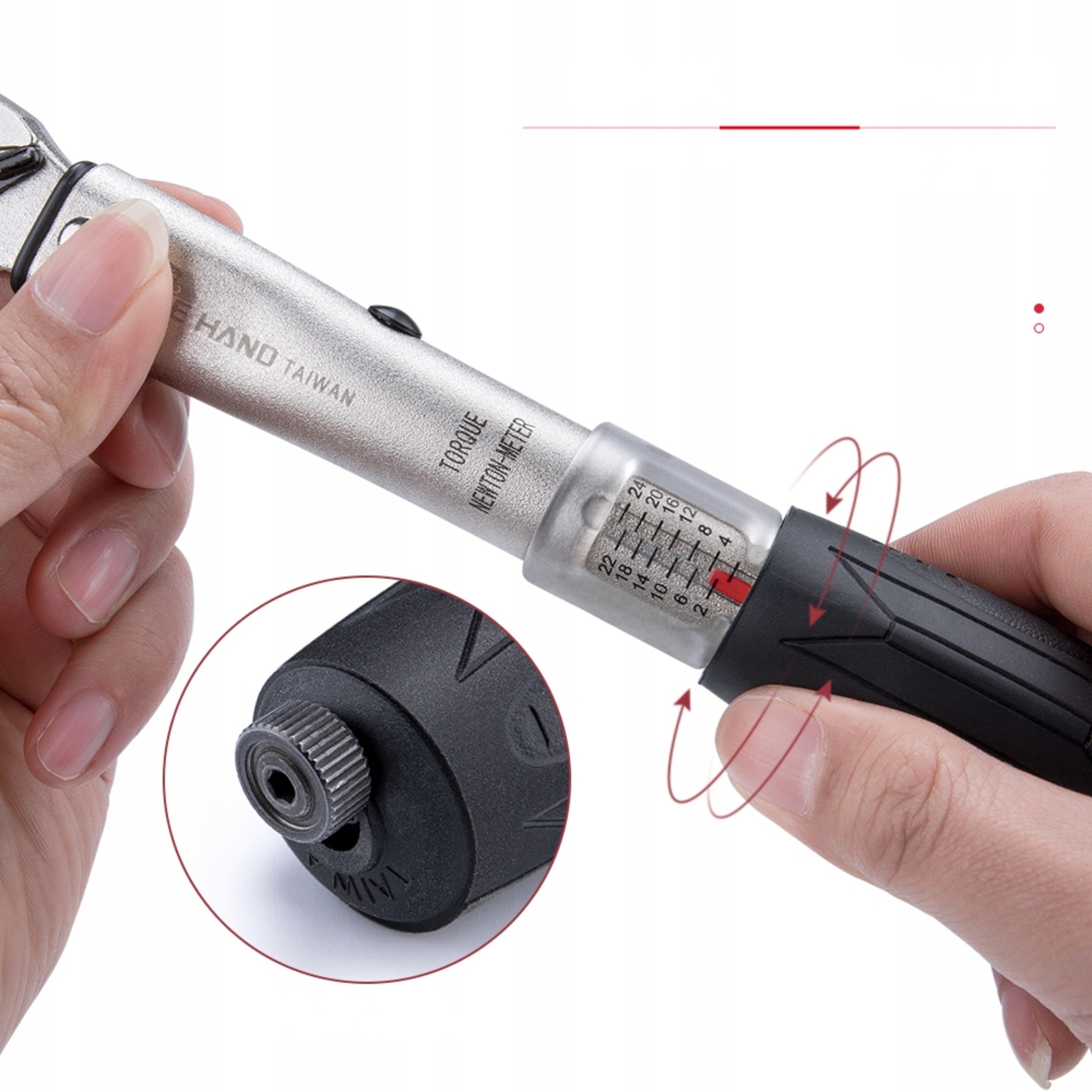 Torque Wrench 2-24NM BIKE HAND YC-617-2S Carrying Case Caps Included For multifunctional