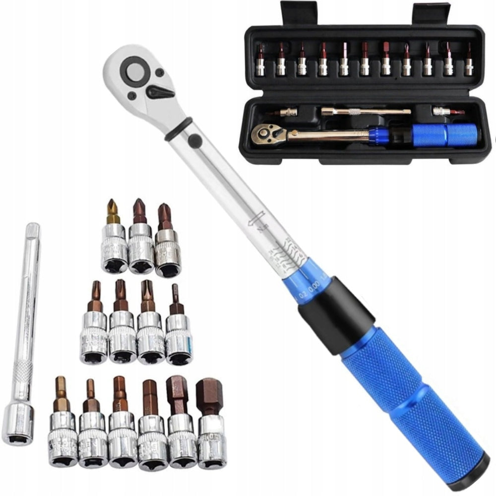 Torque Wrench Set for Bike 15 Pieces 1/4"2-24Nm