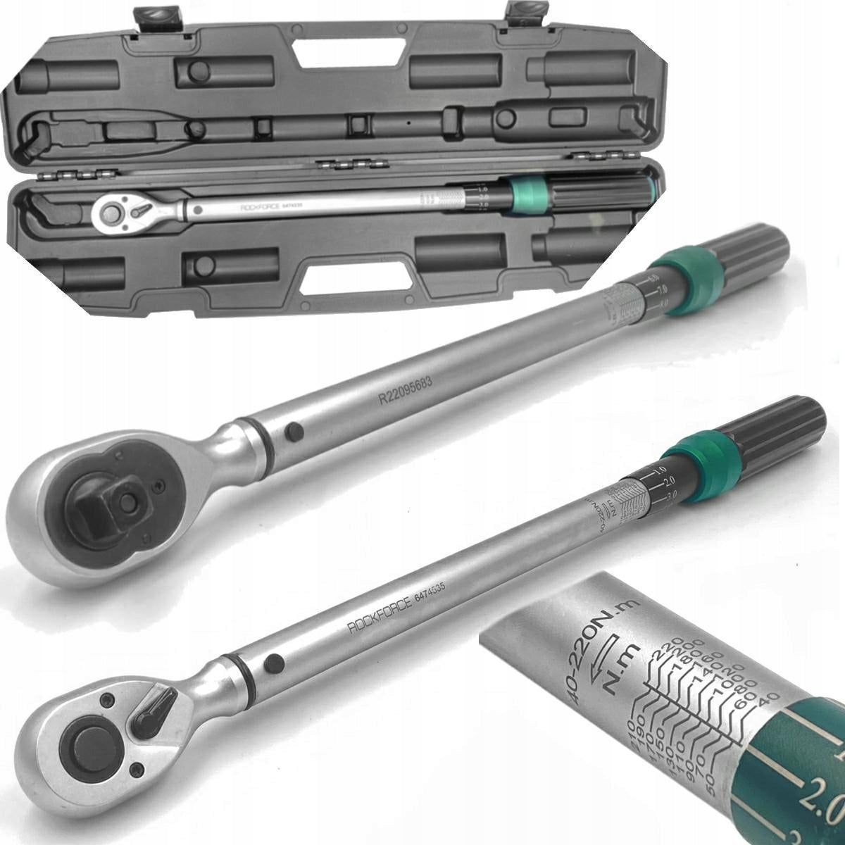 Torque wrench 1/2'' 40-220Nm Rockforce 6474535 Manufacturer code 48613