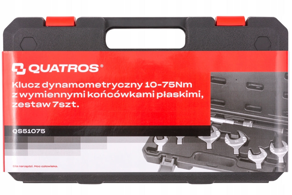 Torque wrench 10-75Nm with air conditioning tip set Quatros Brand Quatros