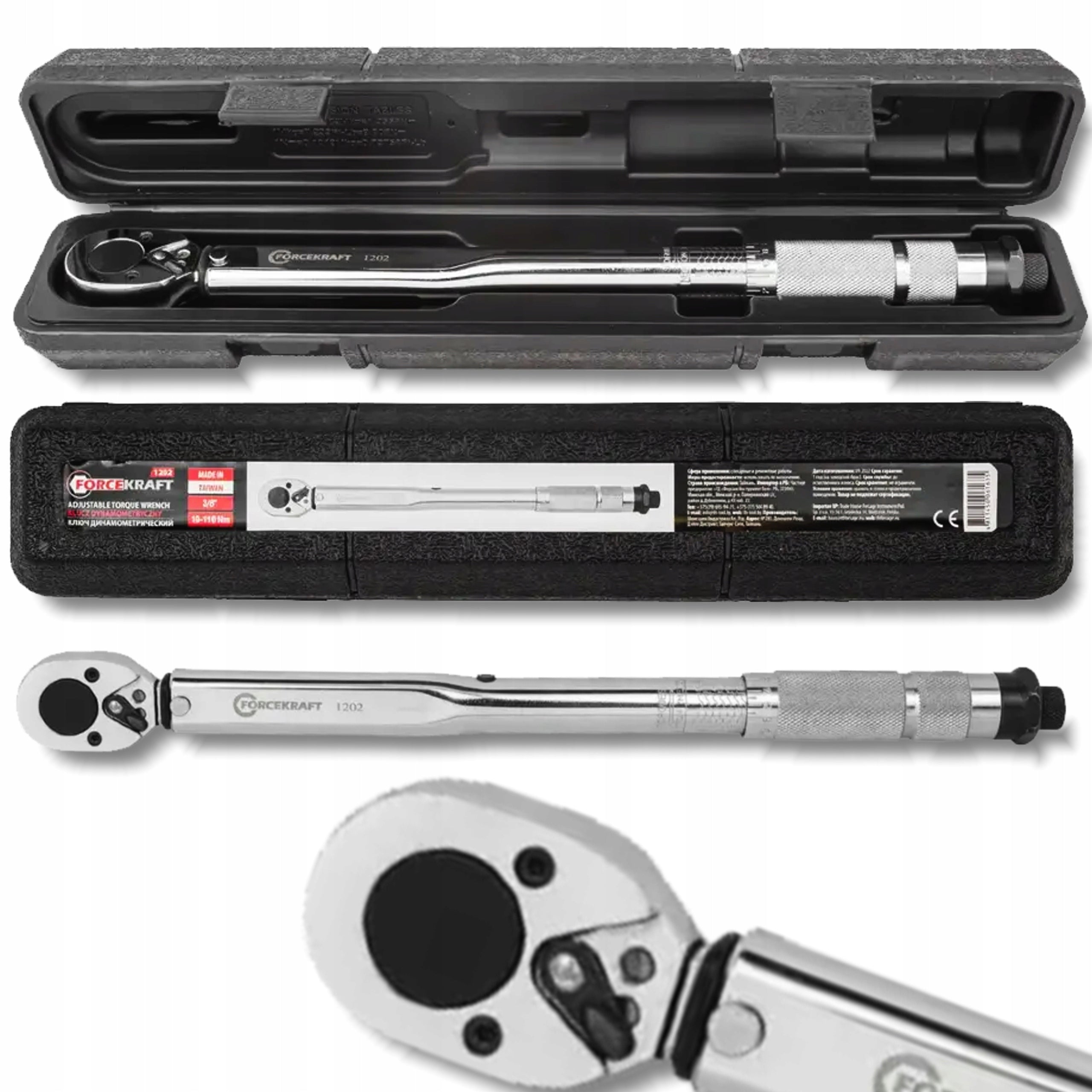 Torque wrench 19-110 Nm 3/8" 38 cm length Forcekraft