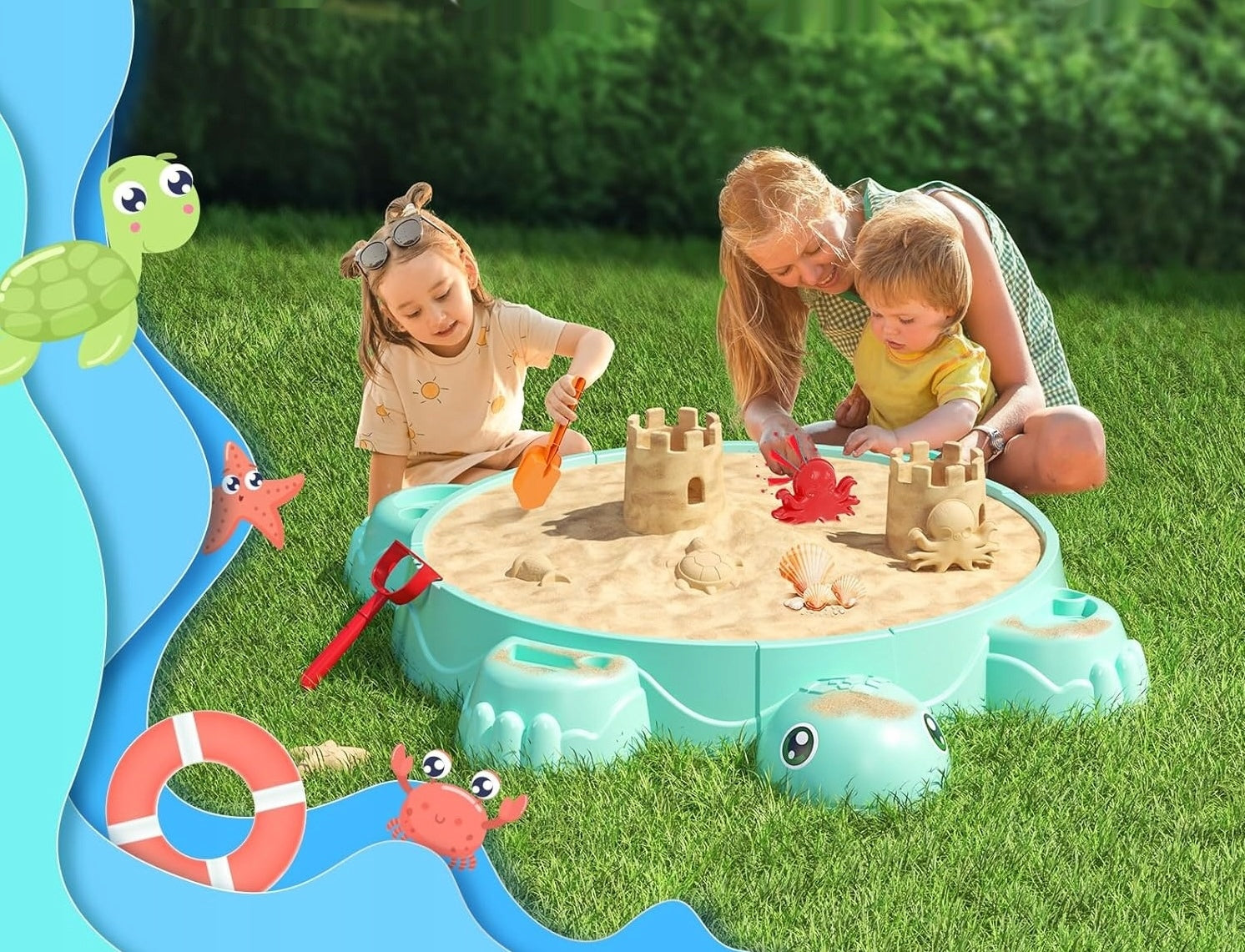 Tortuga Sandbox for Kids (Blue) EAN (GTIN) 5907923676761