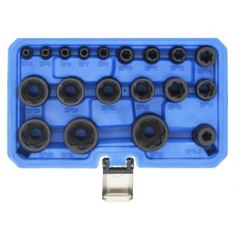 Torx Plus (EP) 1/4" 3/8" 1/2" CrV 19 sockets set 50BV30 Tesla EP8.8 Packaging status original