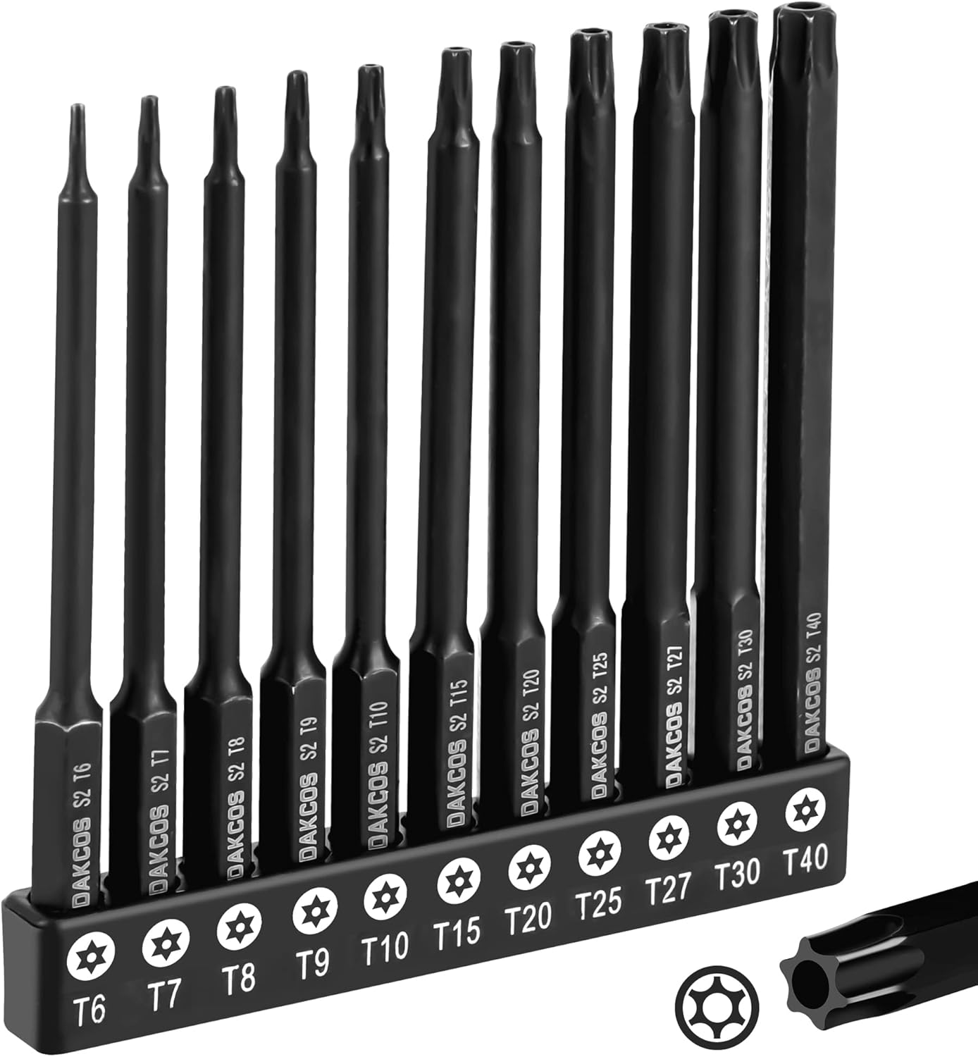 Torx Premium S2 Bit Set Alloy Steel Bits For Drill Long 100mm