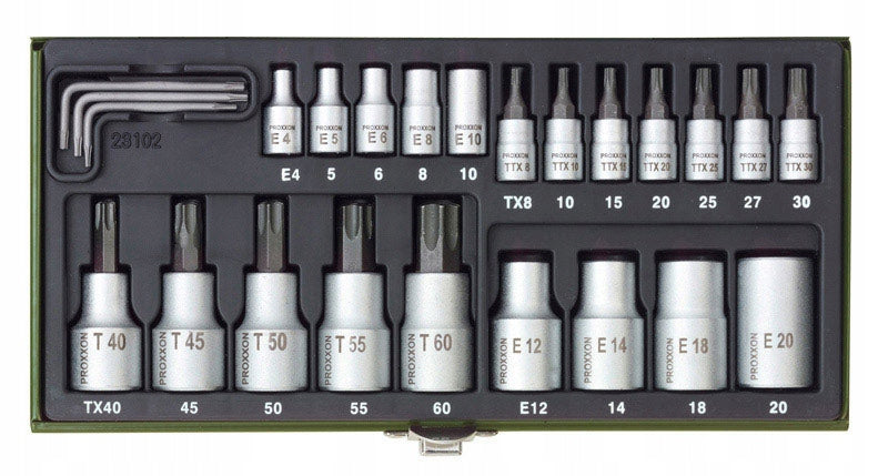 Torx Proxxon 1/4 1/2 socket set Product weight with unit packaging 1.43 kg