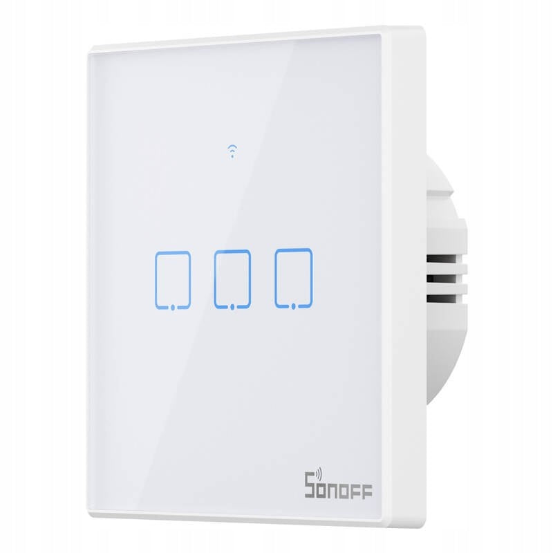 Touch switch SONOFF TX T2 Wi-Fi+RF 433 3-channel Product weight with unit packaging 0.2 kg