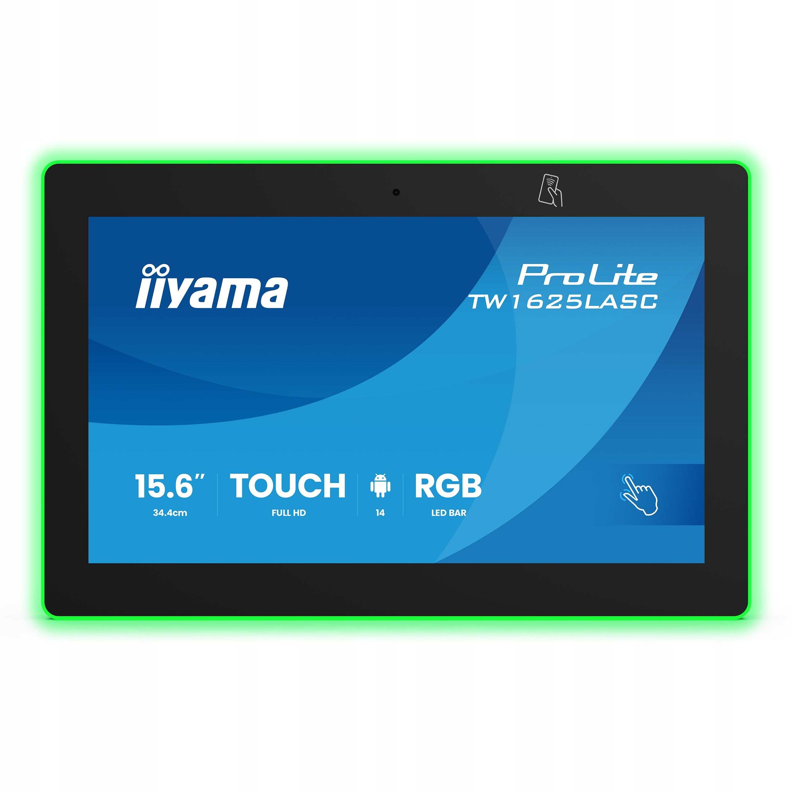 Touchscreen Monitor 15,6" iiyama ProLite TW1625LASC-B3PNR IPS LED Android 14 EAN (GTIN) 4948570125692
