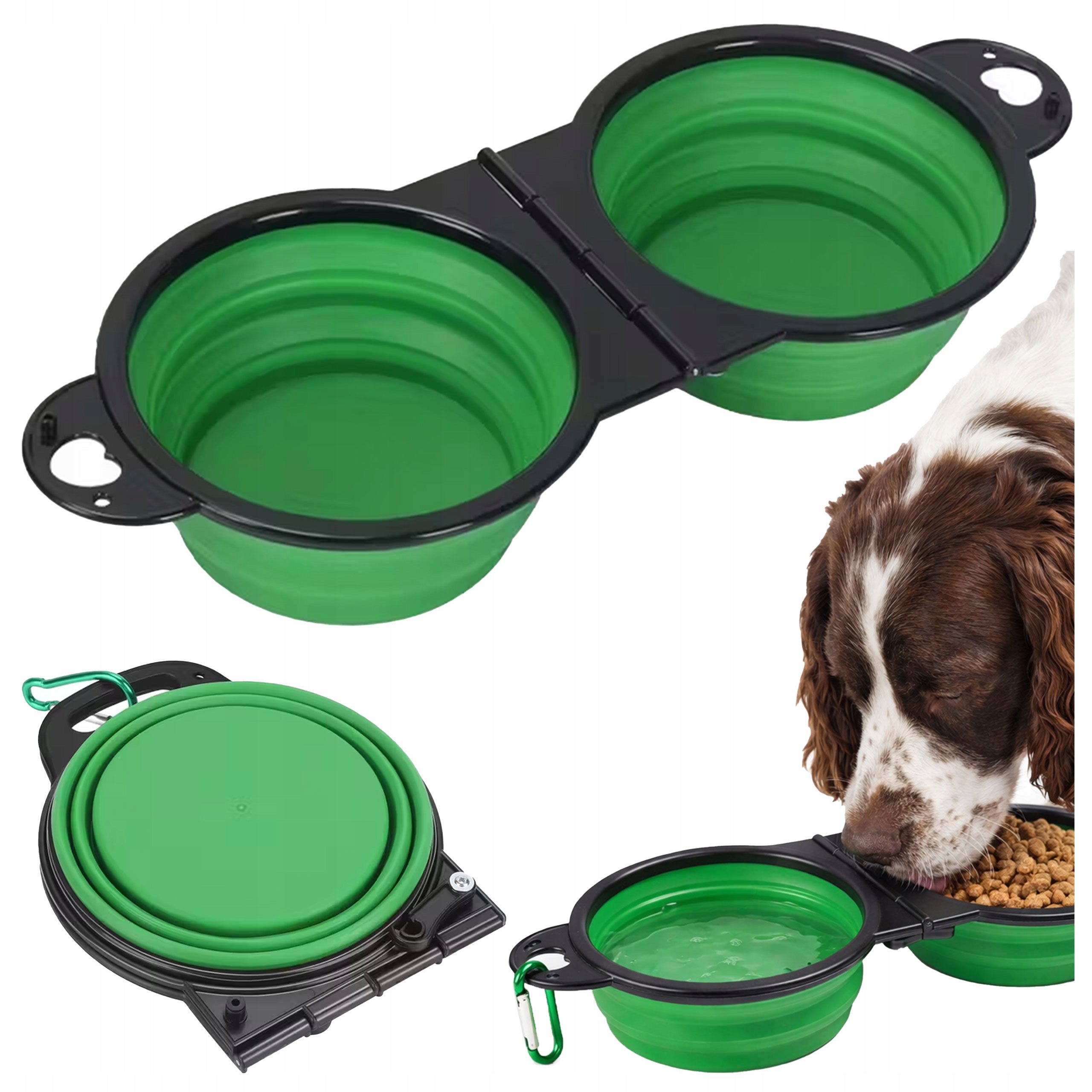 Tourist FOLDING BOWL for Dog Cat Travel Water Feed Double 350ml