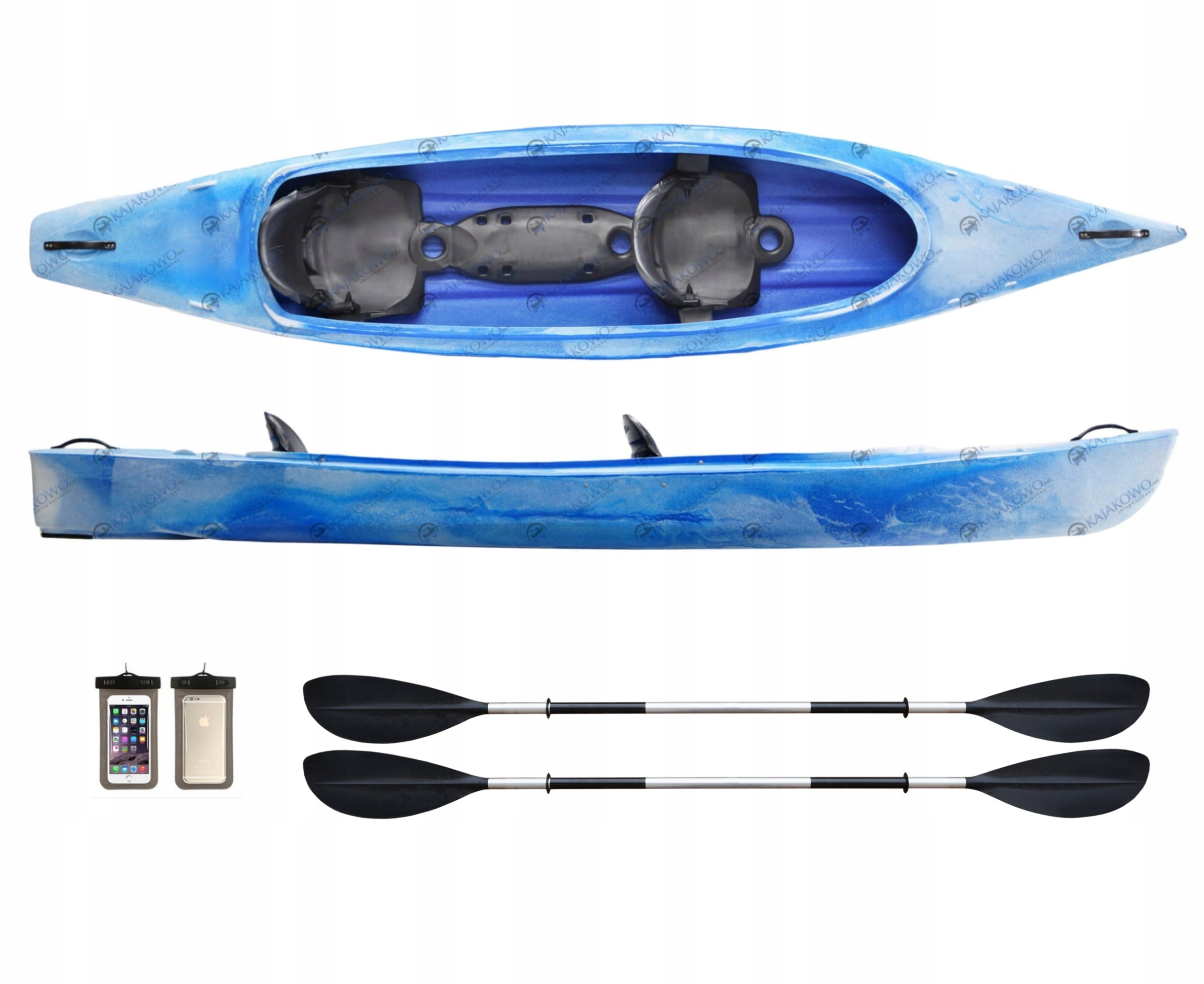 Tourist Set Double Kayak RAFA + Paddles Egalis Pouch/ Bag