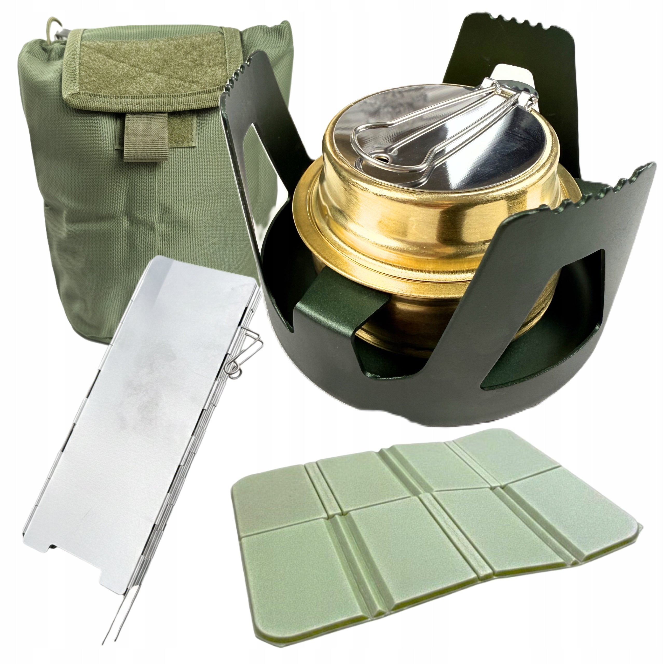 Tourist Set Survival Alcohol Stove Cover Mat Drop Bag