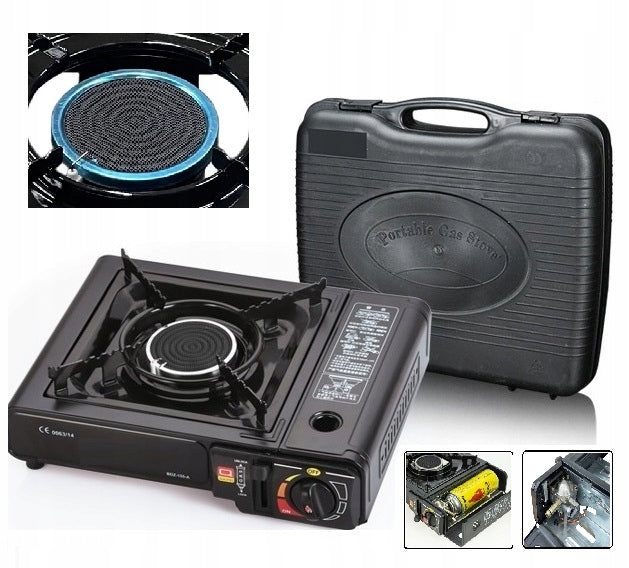 Tourist Stove Portable Ceramic 2 in 1 In Gas Cartridge Case