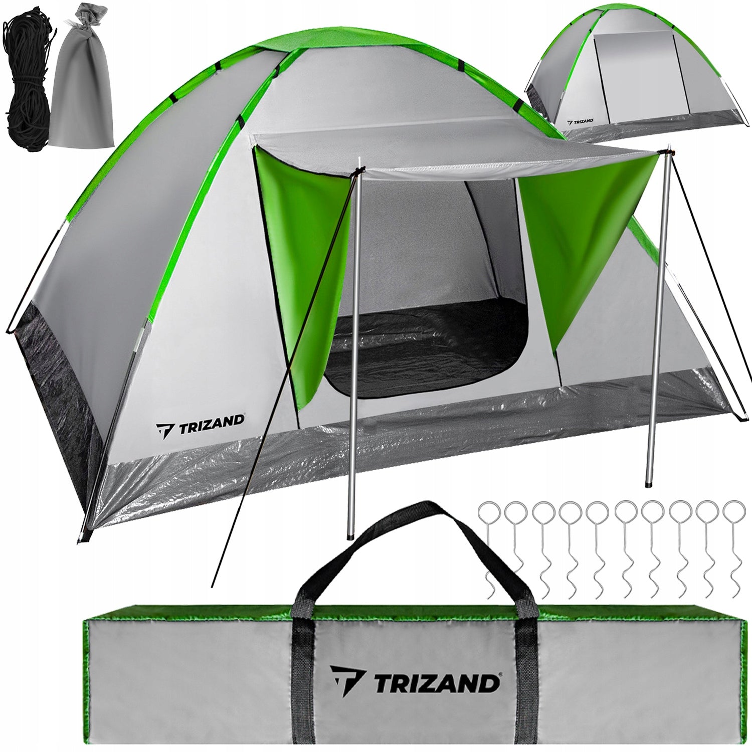Tourist Tent 4 Person Camping Large Waterproof Family Canopy