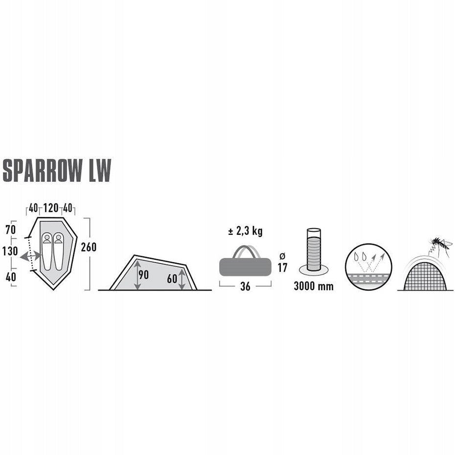 Tourist Tent High Peak Sparrow 2 LW 2-Person Lightweight Kind travel