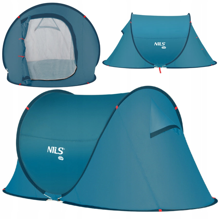 Tourist Tent Self-folding Camping Beach Waterproof NILS CAMP Color blue