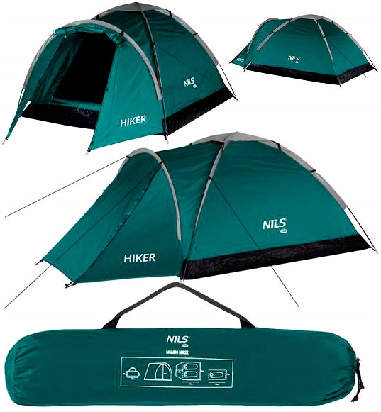 Tourist Tent Water Resistant Large For 2 People NILS Camping 275x150 cm