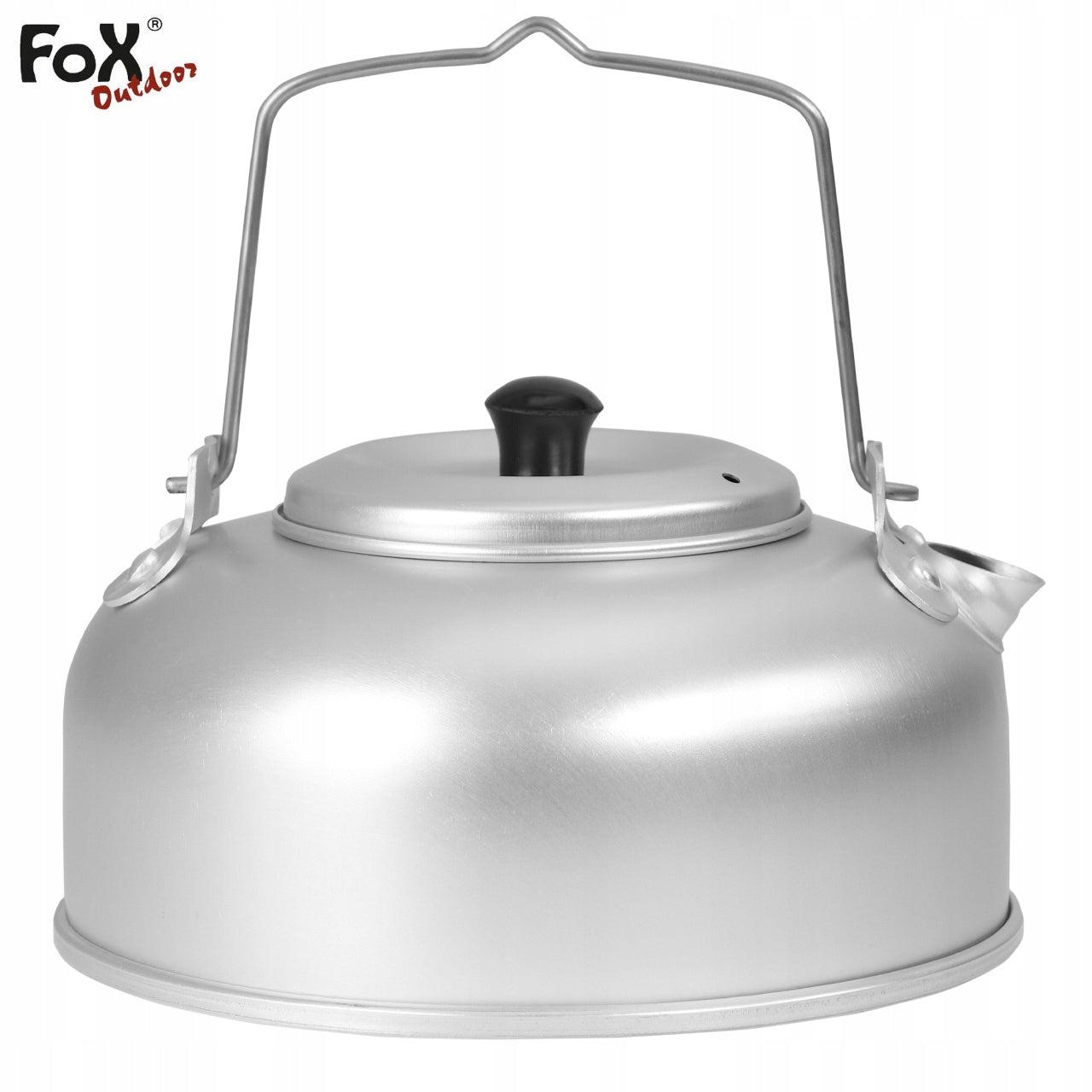 Tourist aluminium kettle with infuser 950 ml MFH Fox Outdoor Color silver