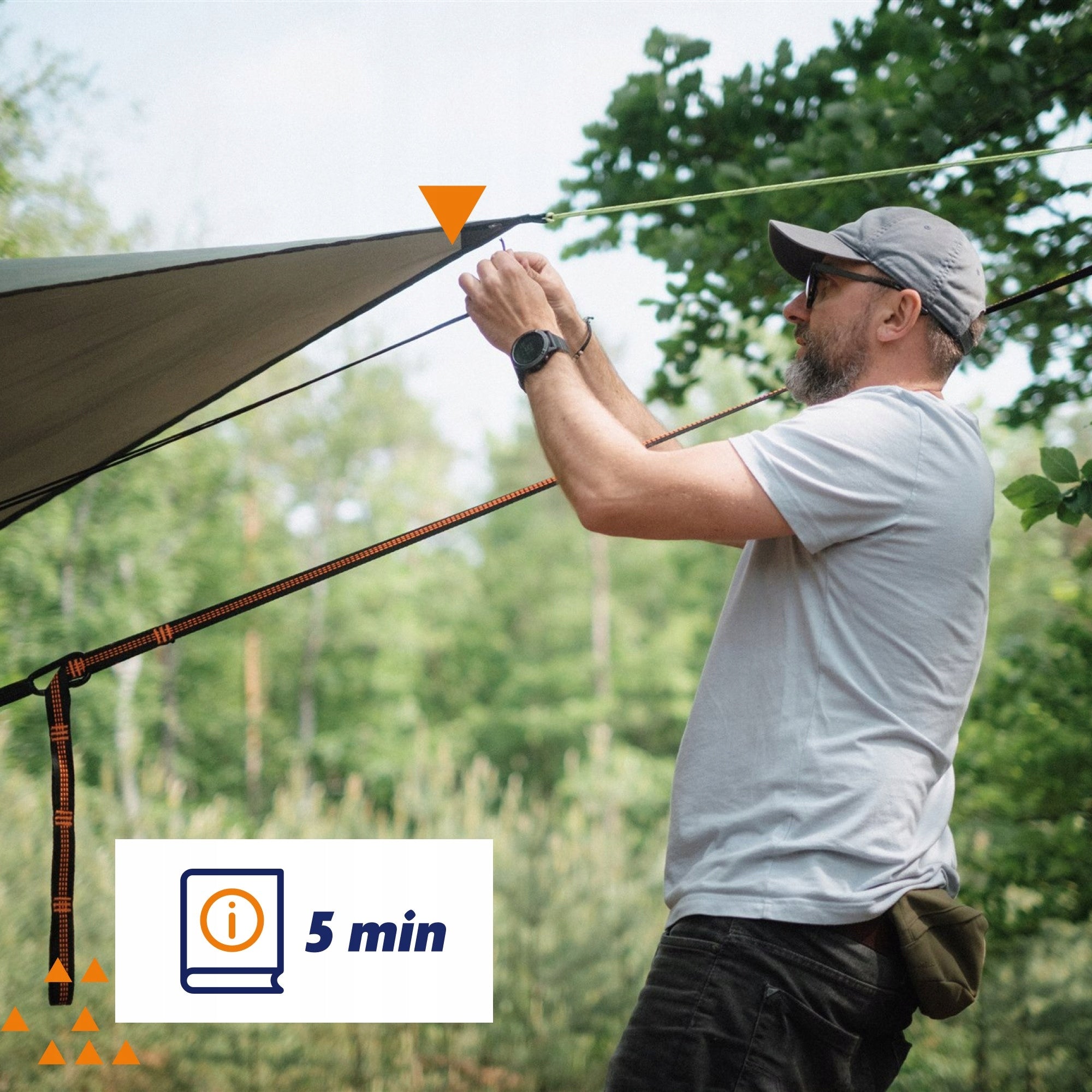 Tourist hammock with mosquito net bushcraft Majestic Sport 320x150 cm Maximum load 300 kg