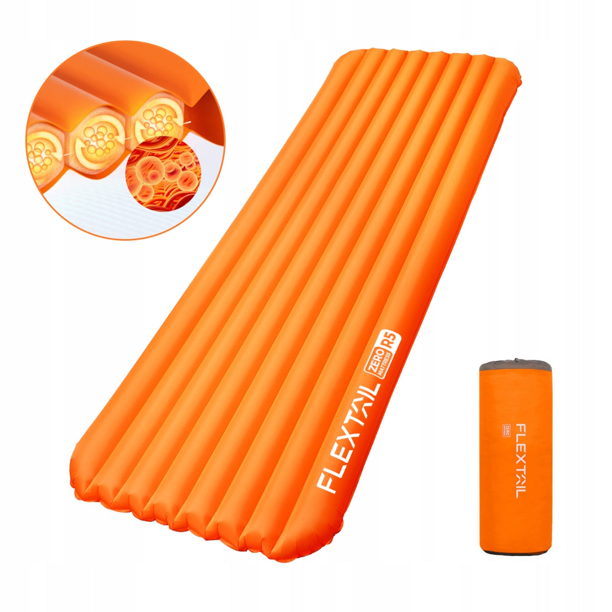 Tourist mat inflatable mat Flextail ZERO R05 Regular R-Value 5,6 Packaging status original