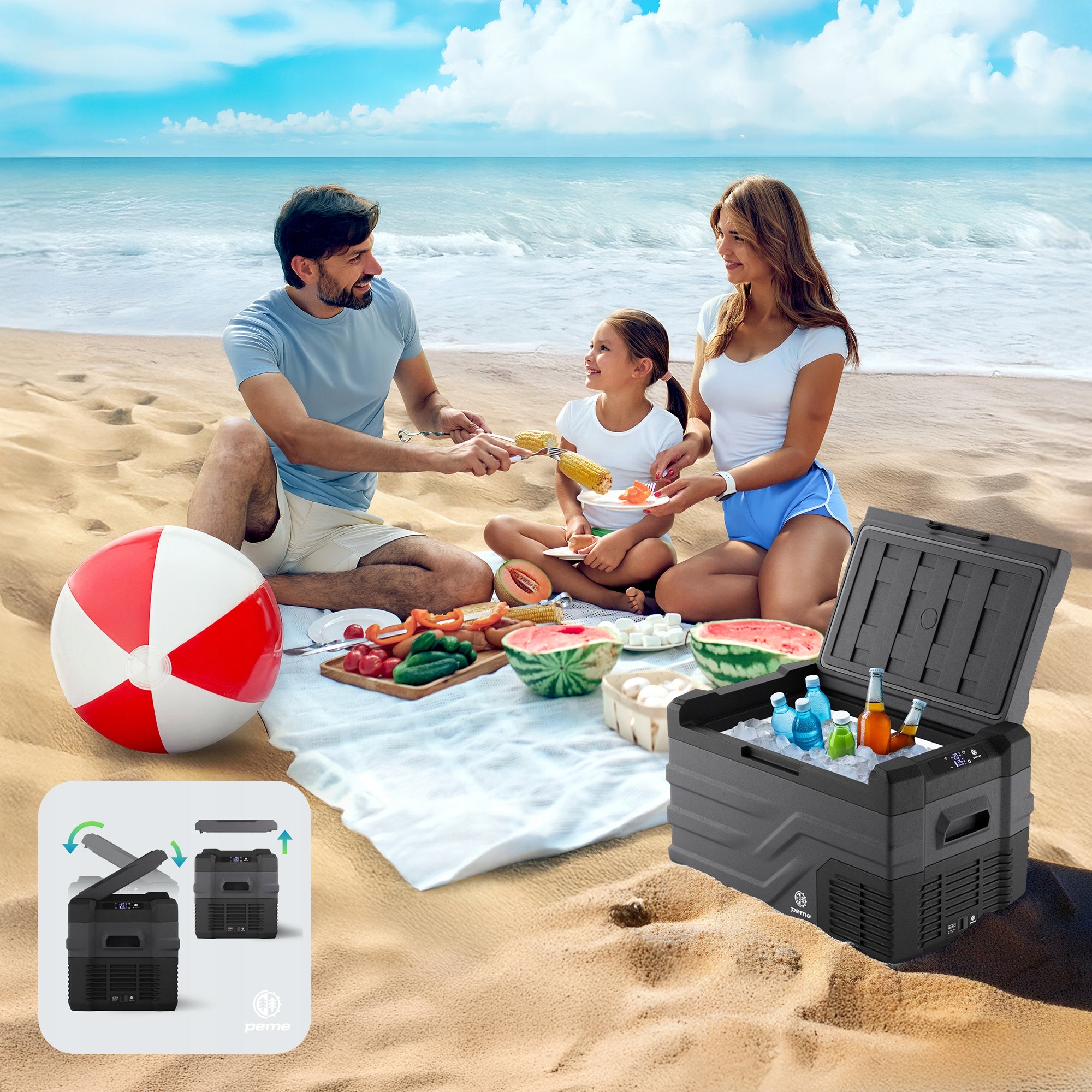 Tourist refrigerator Peme Quest 30 electric 20-30 l -20 °C ECO mode Manufacturer code 13258019