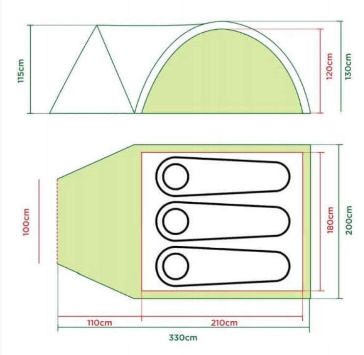 Tourist tent Coleman Darwin 3 Manufacturer code 2000012149