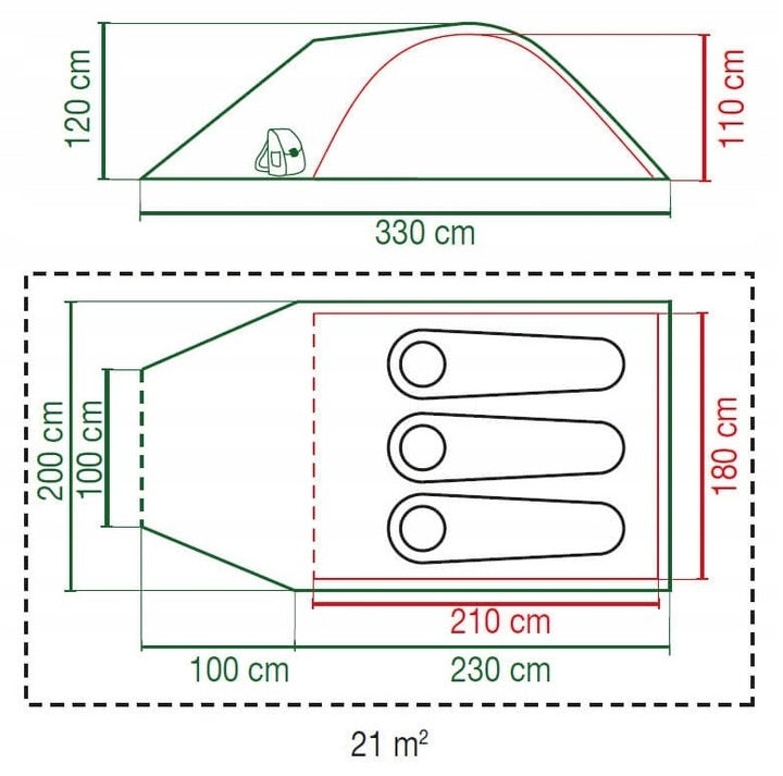 Tourist tent Coleman Pingora 3 Brand Coleman
