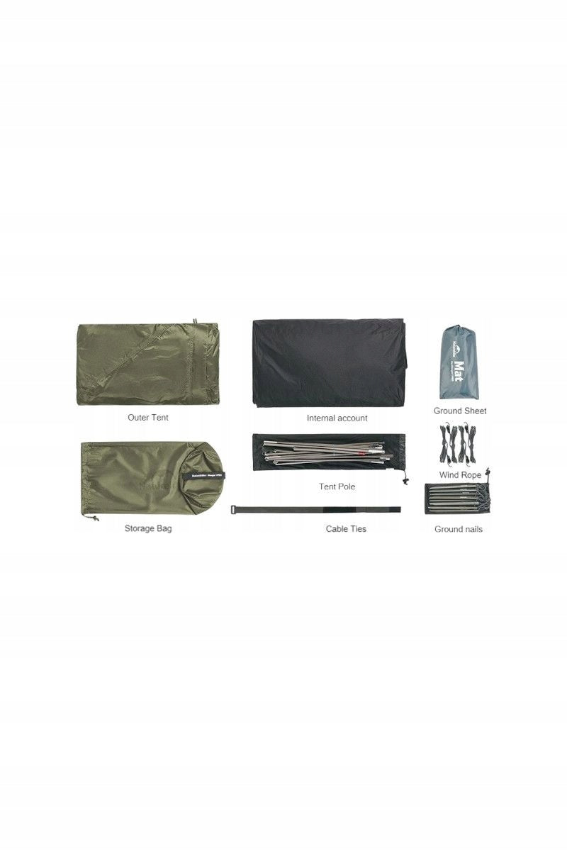 Tourist tent Naturehike Mongar Pro 20D CNK2550WS037 1os. green Packaging status original