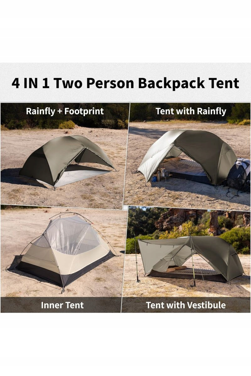 Tourist tent Naturehike Mongar Pro 20D CNK2550WS037 2os. brown Length 220 cm