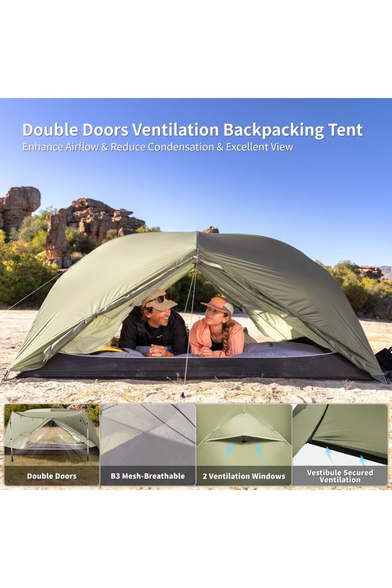 Tourist tent Naturehike Mongar Pro 20D CNK2550WS037 2os. brown Manufacturer code 6977465863591