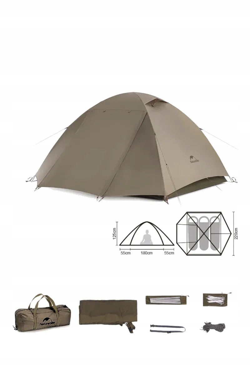 Tourist tent Naturehike Yunchuan 3 CNK2300ZP024 3os. brown Color brown